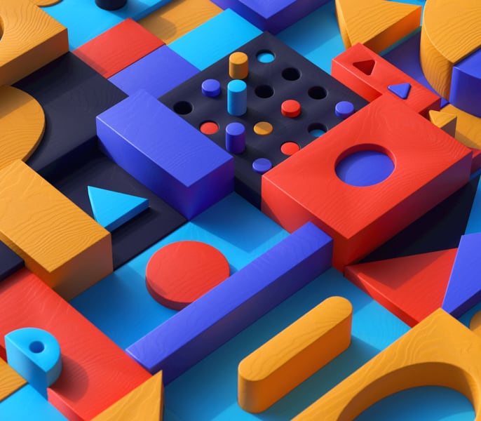 Web 3 abstract figures